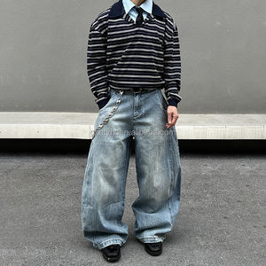 Jeans design pour hommes de haute qualité vintage effet guidon jeans adaptés aux jeans pour hommes de taille plus Vente en gros - Product Image 5