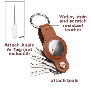 Étui en cuir pour porte-étiquette d'air, étui de protection pour traceur d'étiquette d'air avec organisateur de porte-clés avec tournevis - Product Image 2