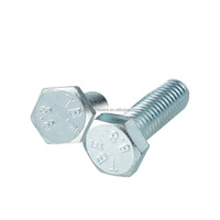 Boulons et écrous hexagonaux en acier M6 A325 à filetage fin, revêtement zinc lourd, système métrique