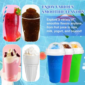 Slushie Cup Slushy Maker Cup Frozen Magic Squeeze Cups para jugo Leche Yogurt Helado Hacer DIY Batido Botella de refrigeración - Product Image 4