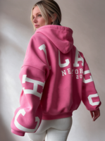 Ensemble sweat à capuche pour femme en modal et coton molletonné à pois, coupe ample, style streetwear décontracté