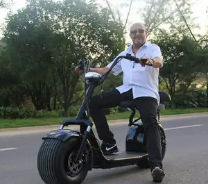 Certificato CE di Vendita Al Dettaglio del Commercio All'ingrosso 60V 20AH Batteria Al Litio 2000W Motore Holland Magazzino Fat Tire Scooter Elettrico