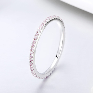 BAGREER SCR066 venta al por mayor de moda simple grano cz anillo de la joyería de las mujeres elegante anillo de dedo para dama - Product Image 2