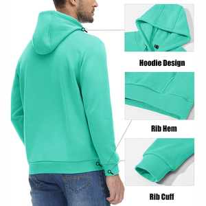 Sudaderas con capucha de invierno de ajuste regular para hombre informales sólidas de algodón 100% de la mejor calidad - Product Image 4