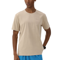 T-shirt pour homme 100% polyester 155G, manches courtes, col rond, t-shirts durables, logo personnalisé, vêtements pour homme en stock