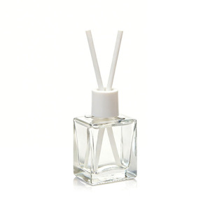 8ML Square Glass <b>Car</b> Perfume <b>Diffuser</b> <b>Bottle</b> Empty Air Freshener Pendant with Metal Cap - Product Image 5