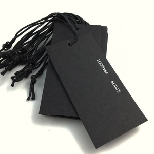 Magliette nere di lusso Hangtag in cartone altalena con etichetta stampata in rilievo UV Tag opaca carta spessa per abbigliamento scarpe 1000 Pack - Product Image 2