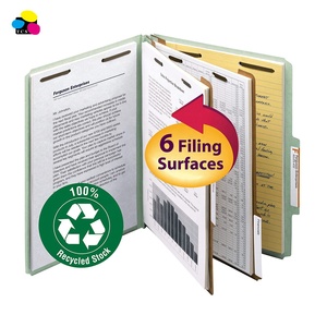 Ba màu đá tái chế 2 ngăn ánh sáng màu xanh lá cây thư Kích thước pressboard phân loại thư mục với ốc vít - Product Image 2