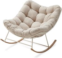Chaises de balcon d'hôtel Mobilier d'extérieur Imperméable à l'extérieur Grand fauteuil Patio Egg Chair Steel Rocker Garden Rocker Chair