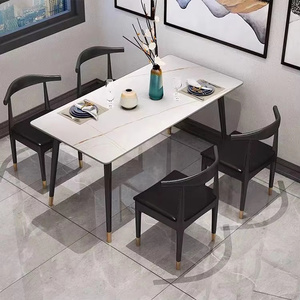 <span class=keywords><strong>โต๊ะ</strong></span>ทานข้าวหินอ่อนหินอ่อน6ตัวทรงสี่เหลี่ยมผืนผ้า<span class=keywords><strong>โต๊ะ</strong></span>รับประทานอาหารสุดหรูแบบนอร์ดิก - Product Image 3