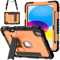Étui robuste et résistant avec sangle en silicone et bandoulière pour tablette iPad 10e génération 10,9 pouces 2022