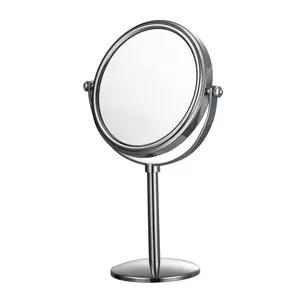 Manufacturer Of Double-sided Metal Makeup Mirror Luxury Bedroom Desktop Makeup Mirror Custom Female Makeup Mirror