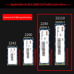 Dissipatore di Calore TISHRIC in Alluminio per SSD M2 2280 22110, Raffreddamento per Disco Rigido con Pad Termico, Ventola e Display della Temperatura - Product Image 3
