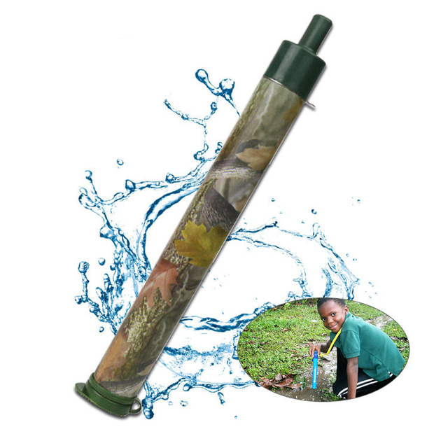 Hiking Personal Portable Emergency Outdoor Water Filter Straw Water Purifier Camping Survival Disaster Rescue Filter Equipment