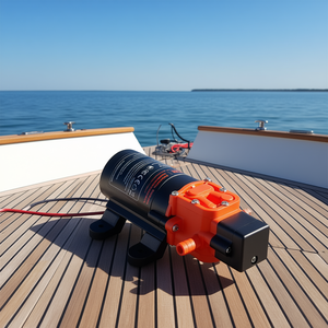 Pompe à eau à membrane auto-amorçante à 2 chambres 12V DC 1,2 GPM (4,5 L/min) 80 PSI Pression maximale Fonctionnement silencieux pour camping-car, caravane, marine - Product Image 2