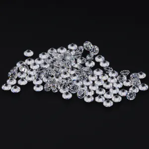 high quality korea machine cut 1.00-1.50mm white round cz wax casting cubic zirconia