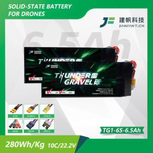 UAV <span class=keywords><strong>6s</strong></span> 6500mAh แบตเตอรี่โดรน TG1กรวด10C ปล่อยแบตเตอรี่ <span class=keywords><strong>Lipo</strong></span> 280 wh/kg - Product Image 2