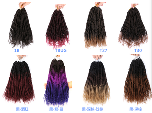 Venta al por mayor 14 pulgadas Bomb Twist 24 soportes pelo trenzado de ganchillo sintético <span class=keywords><strong>corto</strong></span> pretorcido bomba primavera Twist Curl extensión de <span class=keywords><strong>cabello</strong></span> - Product Image 2