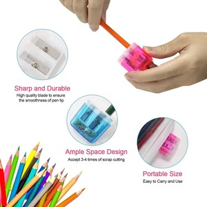 <span class=keywords><strong>Taille</strong></span>-<span class=keywords><strong>crayon</strong></span> manuel en plastique à double trou pour artistes, étudiants, école, <span class=keywords><strong>dessin</strong></span>, fournitures artistiques - Product Image 6