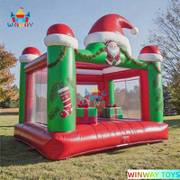 Nouvelle conception de château gonflable de Noël en PVC personnalisé pour les enfants, idéal pour les fêtes de fin d'année