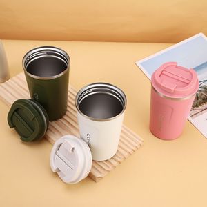 Mug à café isotherme 2e génération 380ml 510ml en acier inoxydable 304, bouteille d'eau sous vide anti-fuite, portable, pour extérieur, voiture, cadeau d'affaires - Product Image 6