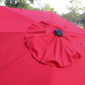 Parasol de patio de jardin extérieur imperméable d'ombre de plage de 10 pieds avec l'inclinaison et la manivelle de bouton poussoir, Parasols de <span class=keywords><strong>parapluie</strong></span> de marché avec la base - Product Image 5