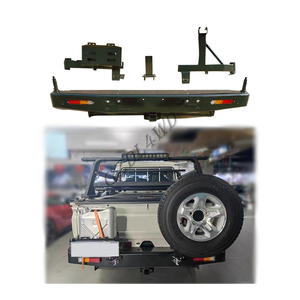 Parachoques Trasero 4x4 para <span class=keywords><strong>Land</strong></span> <span class=keywords><strong>Cruiser</strong></span> Serie <span class=keywords><strong>75</strong></span> 79, Barras de Protección Trasera, Accesorios Todoterreno para Camioneta - Product Image 2