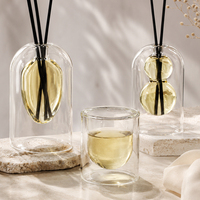 Bouteille diffuseur à roseaux en verre dépoli pour parfum de luxe décoratif, emballage vide pour liquide aromatique, 50ml 100ml 200ml, vente en gros directe usine