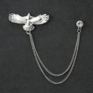 Minimalista Men's Cadeia Volante Broche Fun <span class=keywords><strong>Eagle</strong></span> com Cadeia Unique Suit Lapel Flower Cross-Border Acessórios - Product Image 4