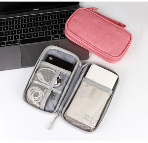 Bolsa organizadora de viaje nueva, organizadores de almacenamiento de cables, estuche de transporte portátil, impermeable, bolsas de almacenamiento de doble capa, cable - Product Image 4