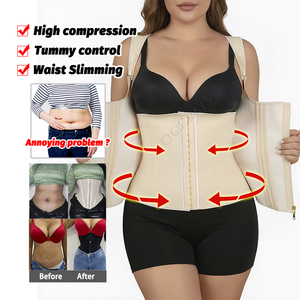 Double Compression Rose Latex Acier Désossé Sablier Plat <span class=keywords><strong>Ventre</strong></span> Contrôle Shaper Gilet Ceinture <span class=keywords><strong>Ventre</strong></span> Wrap Slim Waist Trainer Corset - Product Image 3