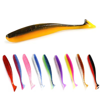 Leurre de pêche en mer pour achigan et brochet, imprimé PVC, 50mm/75mm/100mm, leurre artificiel bionique en forme de ver, shad wobbler pour rivière, lac, ruisseau