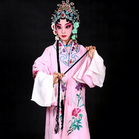 Costume d'opéra chinois pour femme, tenue de danse à manches aquatiques, cape de scène Yu, vêtements de performance pour filles en polyester et rayonne