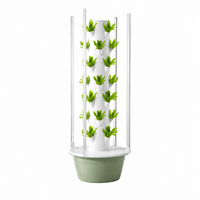 Tour hydroponique à flux et reflux à 7 niveaux avec système vertical, éclairage LED et minuterie de pompe pour jardin intérieur