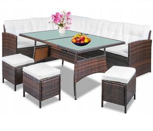 7PC extérieur PE osier Patio rotin meubles et jardin <span class=keywords><strong>coin</strong></span> canapé ensemble - Product Image 2