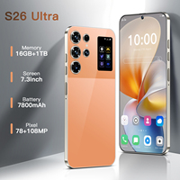 Smartphone 5G S26 Ultra 7,3 pouces, écran HD de haute qualité, 16 Go + 1 To, Deca Core, 108 MP, déverrouillage facial, charge rapide 100 W, OS espagnol