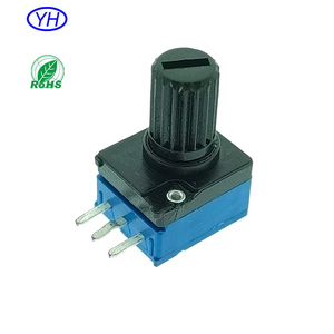 Potenciómetro Rotatorio Horizontal de 3 Pines y 9mm, con Eje de Plástico RV97 RK097, Personalizable Directo de Fábrica, 10K 20K 50K 100K 500k - Product Image 1