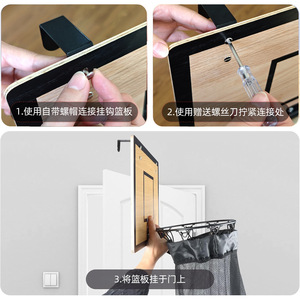 Organizador de ropa, bolsa de malla para lavandería con cremallera en la parte inferior, almacenamiento de ropa sucia montado en la pared para uso en el baño y el dormitorio - Product Image 2