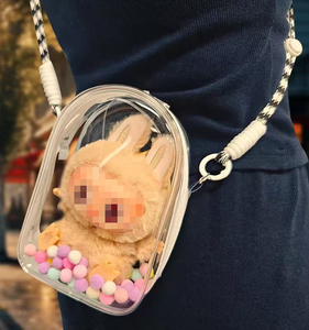 Xách tay PVC rõ ràng Túi hình hiển thị túi dây kéo hiển thị rõ ràng trường hợp mù hộp hiển thị với Keychain - Product Image 4