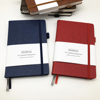 Cahier A5 en cuir PU couverture rigide doublé fournitures d'école de commerce reliure journal planificateur cahiers vente en gros