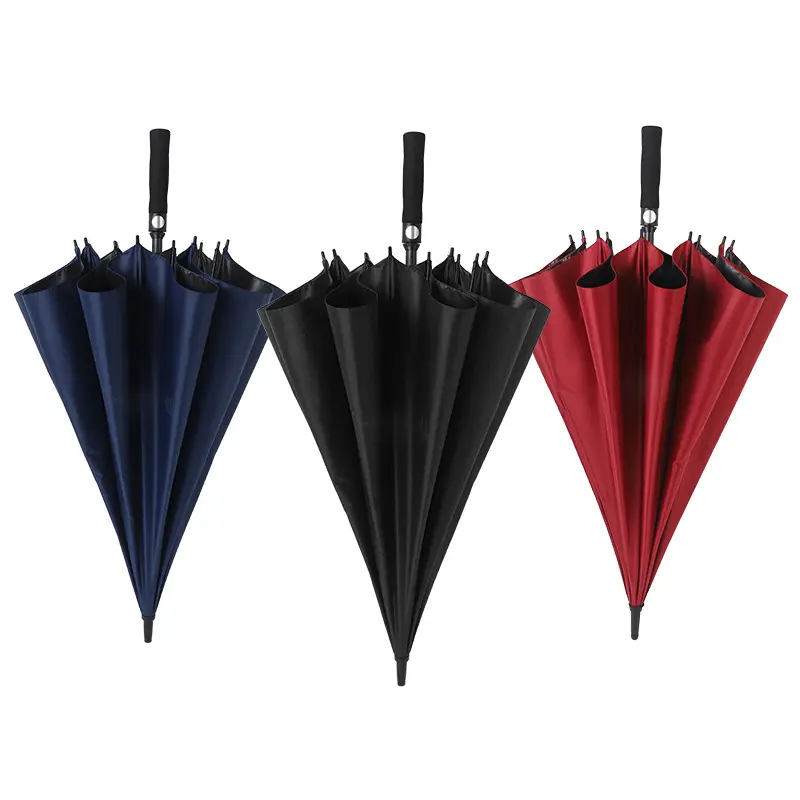8K сплошной цвет и несколько цветов доступны для бизнес-Рекламы Гольф прямой костяной зонт