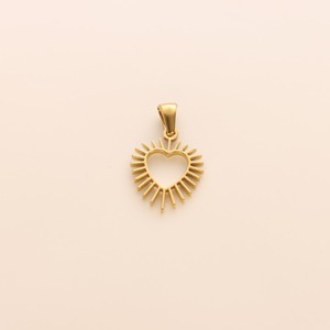<span class=keywords><strong>Fournisseur</strong></span> de bijoux en gros tendance personnalisée texture en <span class=keywords><strong>acier</strong></span> <span class=keywords><strong>inoxydable</strong></span> plaqué or 18 carats pendentifs breloques en forme de cœur pour accessoires de bijoux - Product Image 6