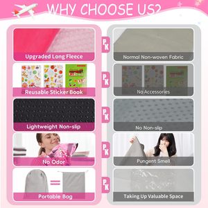 Extensor de Asiento de Viaje para Niños con Diseño de Dibujos Animados, Cama de Viaje Portátil Tipo Hamaca con Manta - Product Image 3