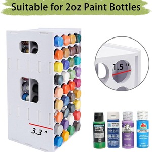 ชั้นวางสีแบบตั้งโต๊ะ 72 ช่อง รูปทรงสี่เหลี่ยม สำหรับจัดเก็บสีงานฝีมือ - Product Image 4
