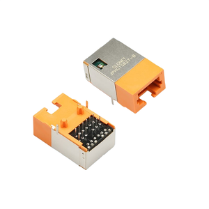 GLGNET Connecteur Ethernet industriel 100 Base-T 8 broches <span class=keywords><strong>RJ45</strong></span>, <span class=keywords><strong>port</strong></span> <span class=keywords><strong>LAN</strong></span> 1x1 avec LED verte/jaune - Product Image 1