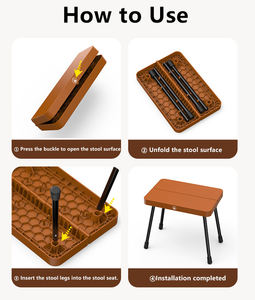 كرسي حديقة خفيف الوزن للغاية قابل للطي بتصميم عصري، أثاث للصيد، كرسي تخييم محمول قابل للطي للاستخدام الخارجي في الفعاليات - Product Image 5