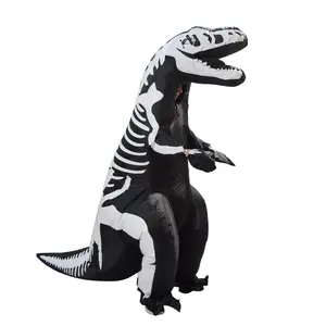 Disfraz inflable de dinosaurio tiranosaurio adulto, disfraces de dinosaurio explotables