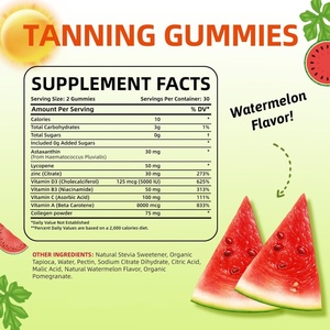Bronzlaşma Gummies şeker astaksantin beta-karoten Vitamin l-tirozin likopen cilt sağlık takviyesi günlük bronzlaşma Gummies için - Product Image 3