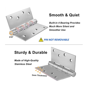 Factory Direct Sales <strong>American</strong> Safety Stainless Steel Flat Door <strong>Hinge</strong> 2bb/4bb Ball Bearing Wooden Door Lift Door Butt <strong>Hinge</strong> - Product Image 4