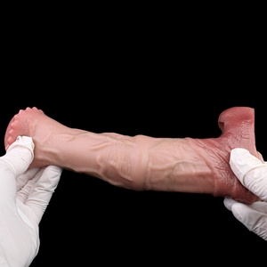 FAAK Large Realistic Horse Penis Sleeve Silicone Fantasy <b>Dildo</b> Sheath Delay Ejaculation Cock Enlargement Sex Toys for Men - Product Image 4
